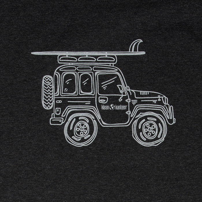 adventure-vehicle-t-shirt-w5 klean_shirt_jeep_front_closeup_lifestyle.jpg
